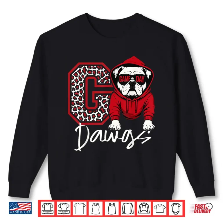 Sweatshirt Game Day Retro Go Dawgs Bulldogs Shirt