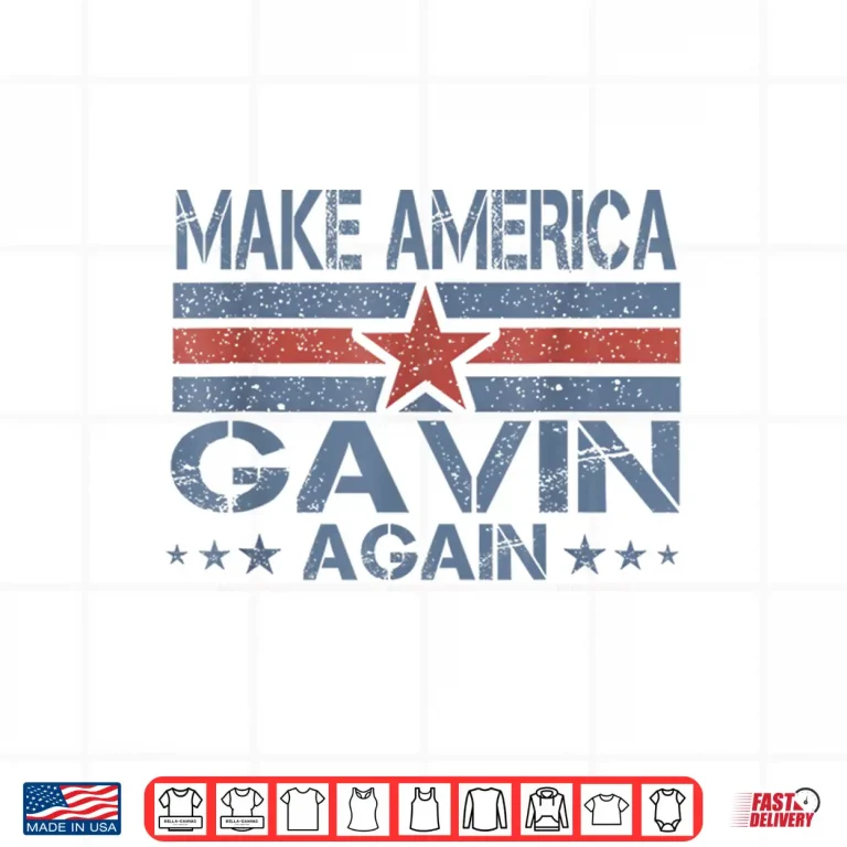 Design Make America Gavin Again Funny Patriotic Retro Shirt