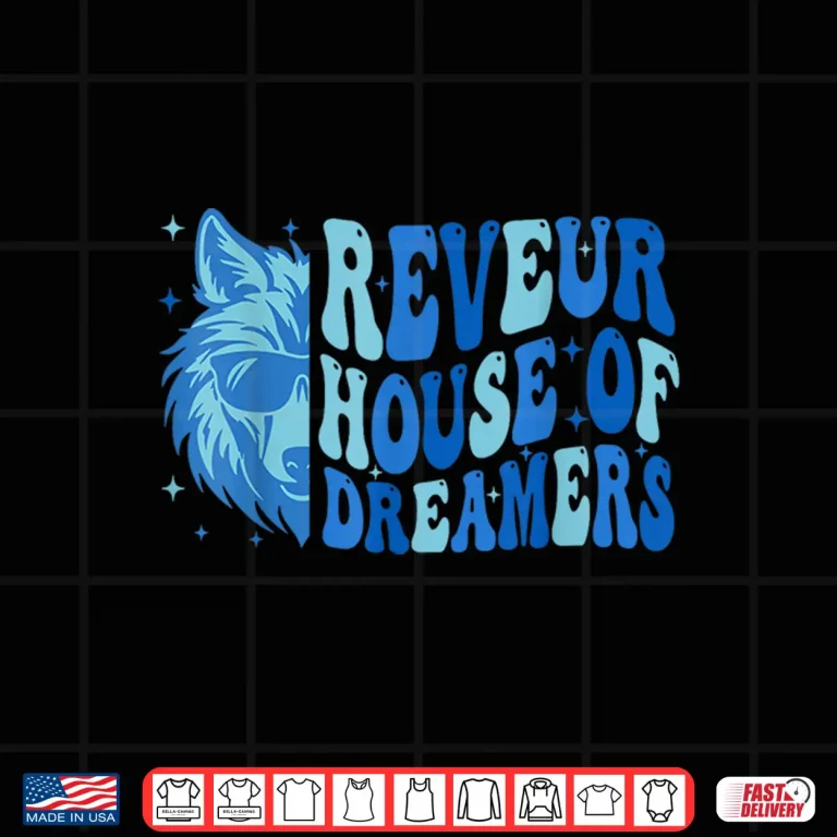 Design Retro Reveur House of Dreamers Blue Wolf Team Spirit Shirt