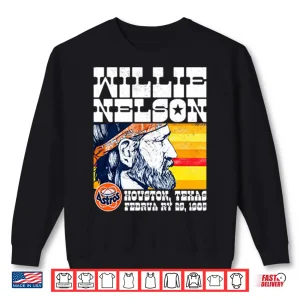 Sweatshirt Willie Nelson Astrodome Houston Texas February 1985 Shirt