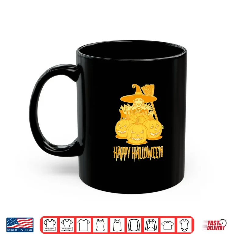 Happy Halloween Witch And Pumpkins Shirt 3 Mug Happy Halloween Witch and Pumpkins Shirt