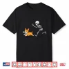 Skeleton Chasing Corgi Halloween Dog Mom Pet Lover Shirt
