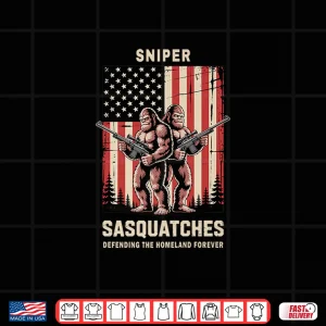 Design Sniper Sasquatches Defending The Homeland Shirt