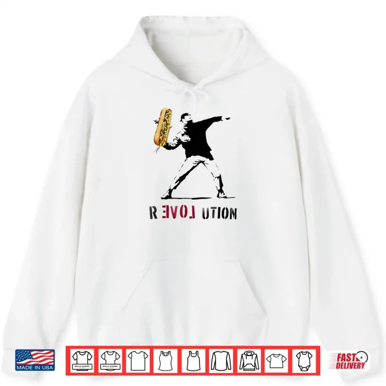 Hoodie Throwing Sandwich Revolution Funny Humor Meme Shirt 2