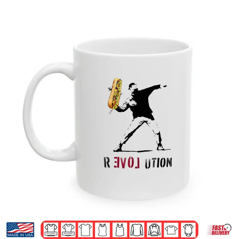 Mug Throwing Sandwich Revolution Funny Humor Meme Shirt 2