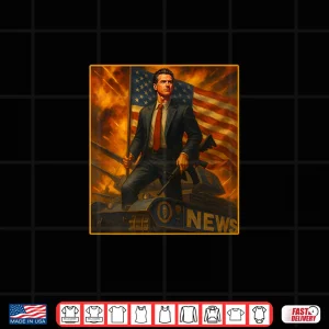 Design Gavin Newsome Patriotic Tank with Flag and Rifle Artwork Shirt