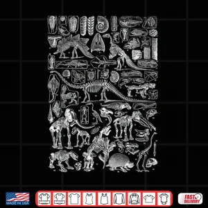 Design Dinosaur Fossils T Rex Paleontology Science Archeology Shirt