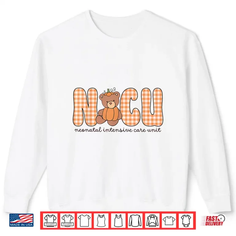 Sweatshirt NICU Neonatal Intensive Care Nurse Bear Pumpkin Halloween Shirt