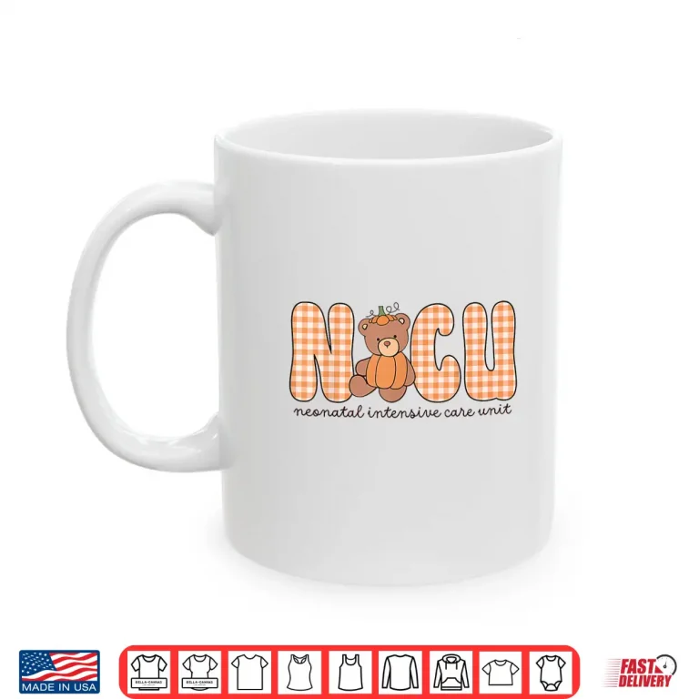 Mug NICU Neonatal Intensive Care Nurse Bear Pumpkin Halloween Shirt