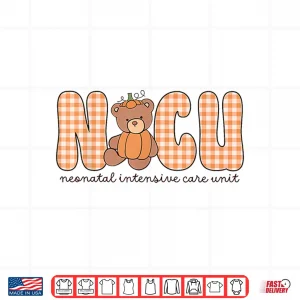 Design NICU Neonatal Intensive Care Nurse Bear Pumpkin Halloween Shirt