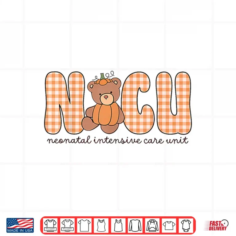 Design NICU Neonatal Intensive Care Nurse Bear Pumpkin Halloween Shirt