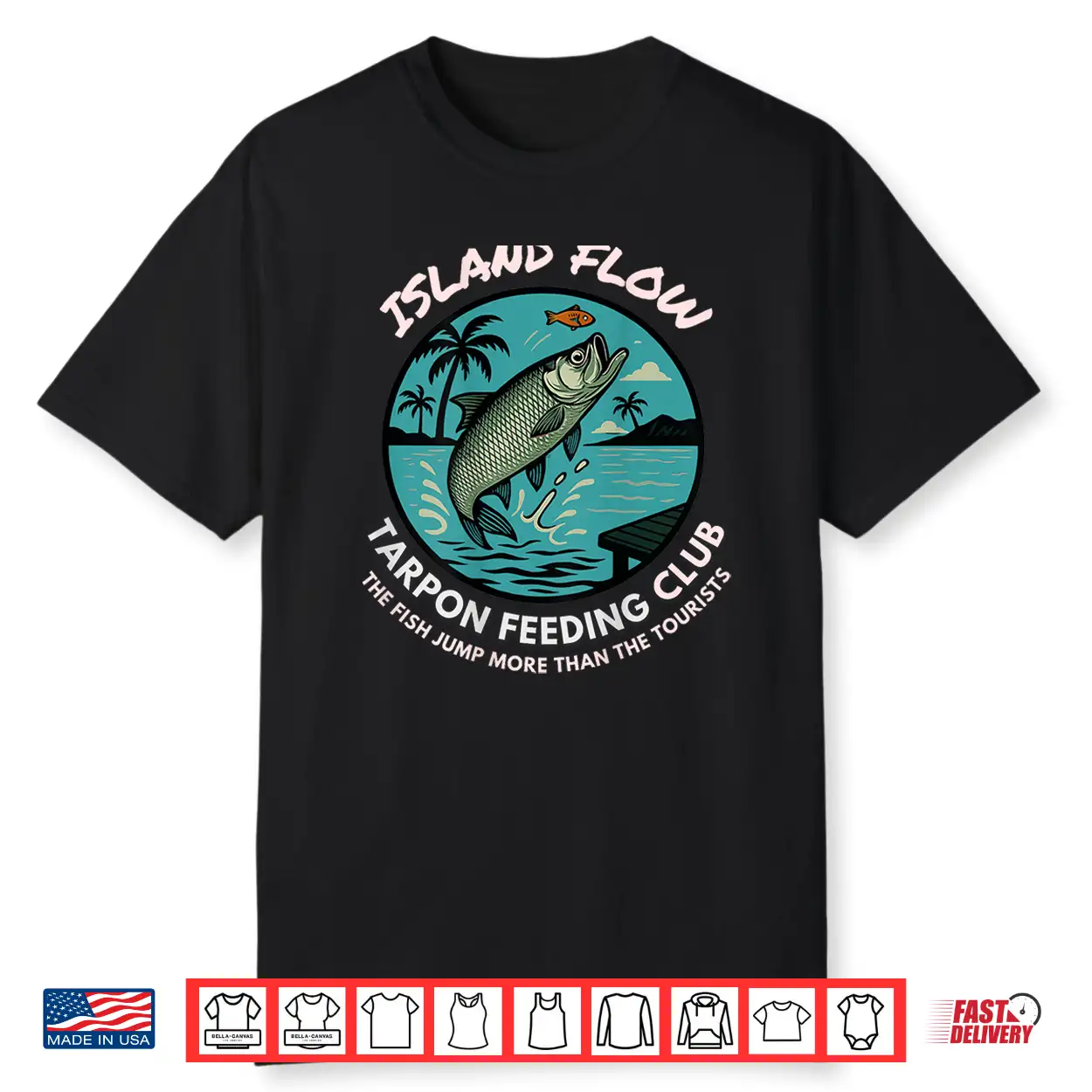 Tarpon Feeding Club T Shirt Silver King Fishing Tee Anglers Shirt Tarpon Feeding Club T Shirt Silver King Fishing Tee Anglers Shirt