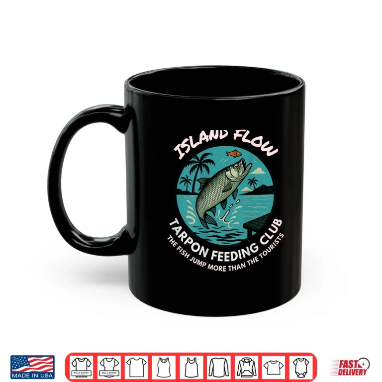 Mug Tarpon Feeding Club T Shirt Silver King Fishing Tee Anglers Shirt