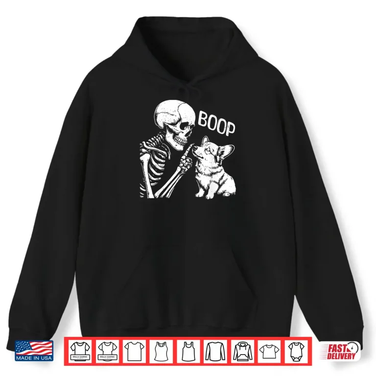 Cute Corgi Dog Boop Hand Skeleton Halloween Spooky Season Shirt 1 Hoodie Cute Corgi Dog Boop Hand Skeleton Halloween Spooky Season Shirt 1