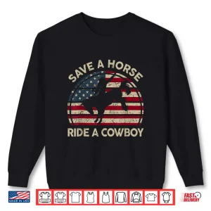 Sweatshirt Vintage Rodeo Cowboy Western Country Horse USA Patriotic Shirt 1
