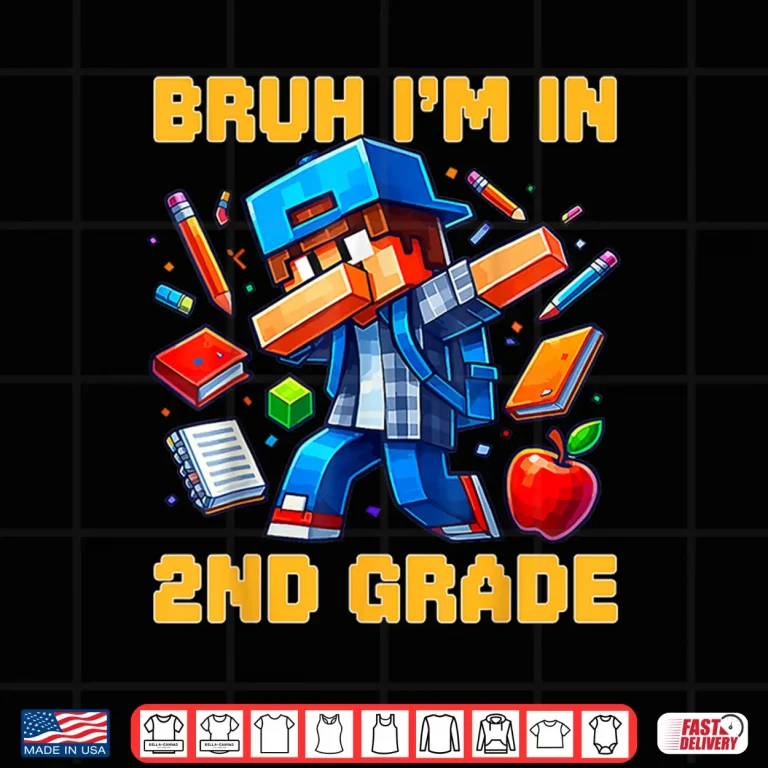 Design Bruh Im in 2nd Grade Dabbing Boys Kids Gamer Back To School Shirt