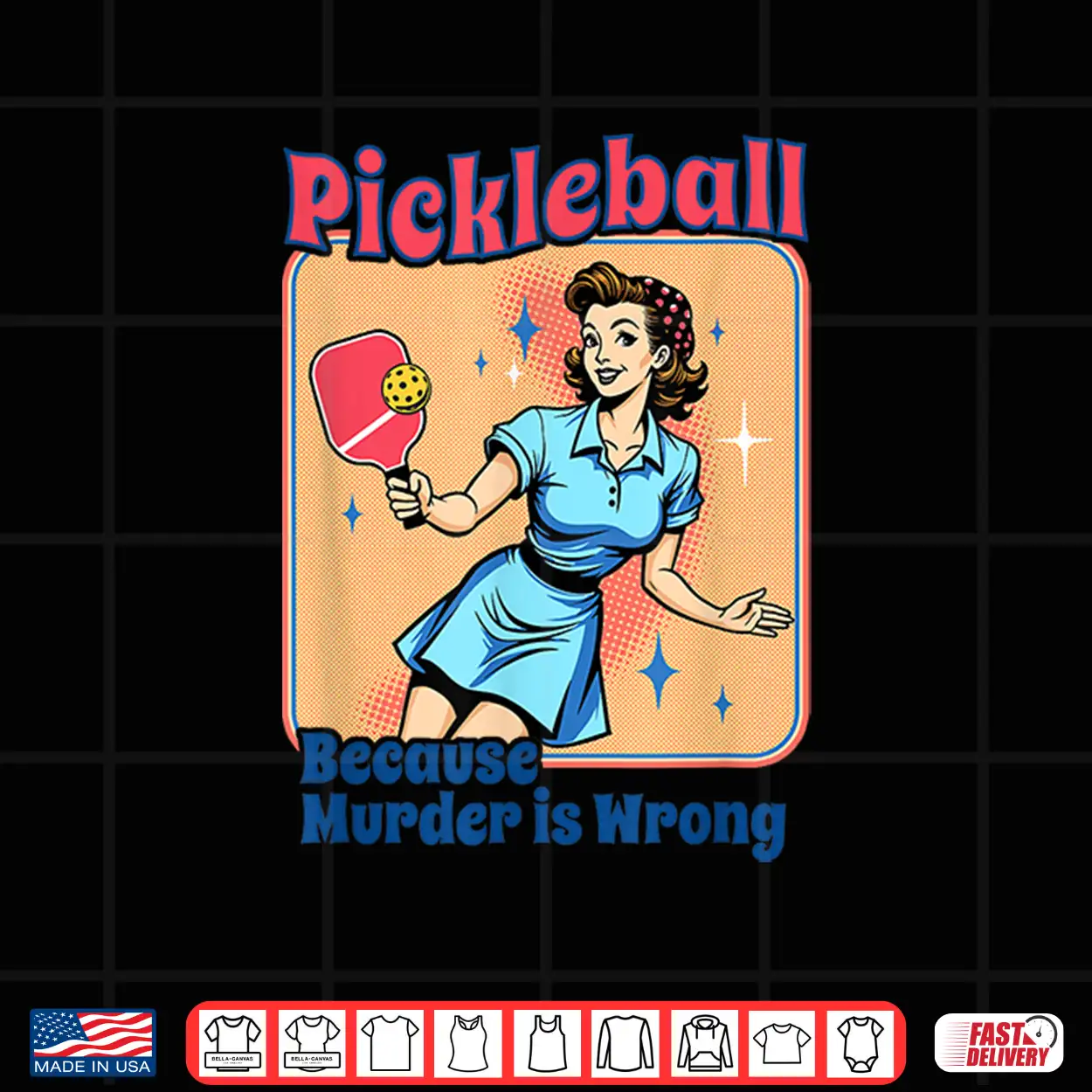 Retro Pickleball Because Murder Is Wrong Shirt Retro Pickleball Because Murder Is Wrong Shirt