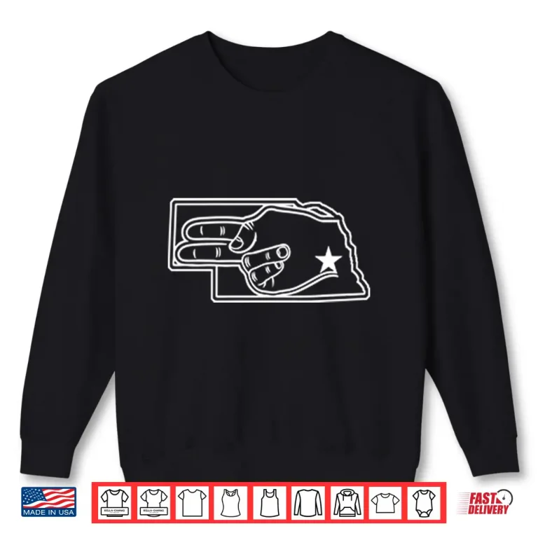 Sweatshirt Nebraska Cornhuskers Go Big Red Hand Sign Shirt
