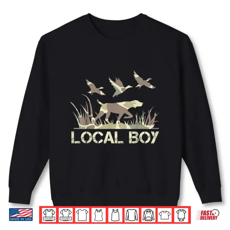 Sweatshirt Retro Southern Boy Camouflage Hunting Dog Camo Duck Hunter Shirt