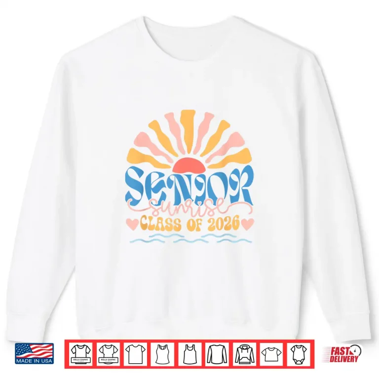 Sweatshirt Senior Sunrise 2026 Boho Colorful High School Jenior Retro Shirt