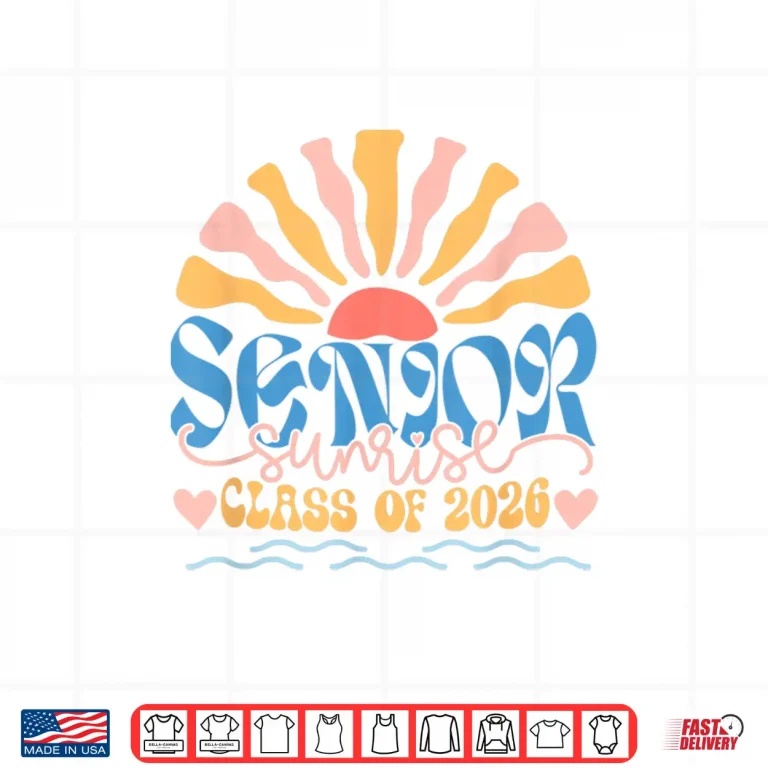Design Senior Sunrise 2026 Boho Colorful High School Jenior Retro Shirt