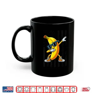 Mug Dabbing Banana Vintage American Flag Shirt