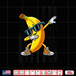 Design Dabbing Banana Vintage American Flag Shirt