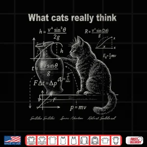 Design What Cats Really Think Cat Physics Humor Shirt