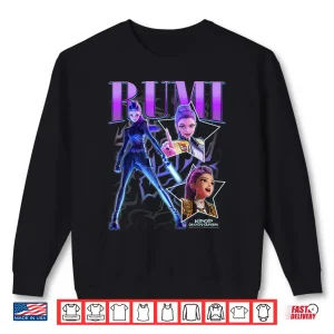 Sweatshirt Rumi Showcase Retro Neon Poster KPop Demon Hunter Shirt