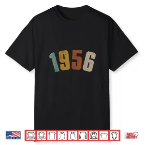 1956 Retro Vintage 70Th Birthday Gift For Men Women Classic Shirt