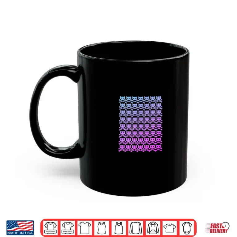 Mug Buddycatafk All Over Skull Logo Pink Fade Dark Shirt