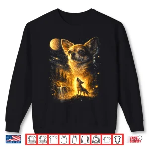 Funny Chihuahua Howling At The Moon Mystical Art Shirt 2 Sweatshirt Funny Chihuahua Howling At The Moon Mystical Art Shirt