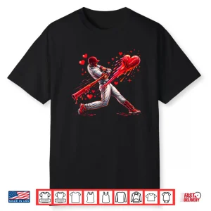 Valentine Baseball Player Drip Shirt