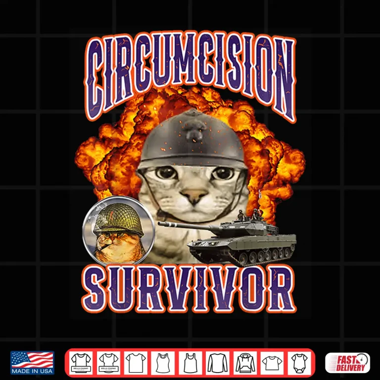 Design Circumcision Survivor Cat Meme Funny Shirt