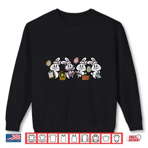 Sweatshirt Easter Bunny Nurses Rabbit Er Ed Squad Crew Scrub Top Women Shirt