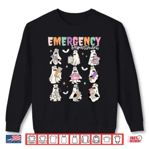 Sweatshirt Emergency Department Ghost Er Nurse Halloween Spooky Season Shirt
