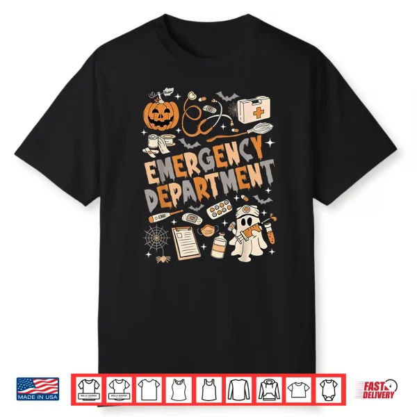 Er Nurse Shirt Halloween Er Boo Crew Emergency Department Shirt