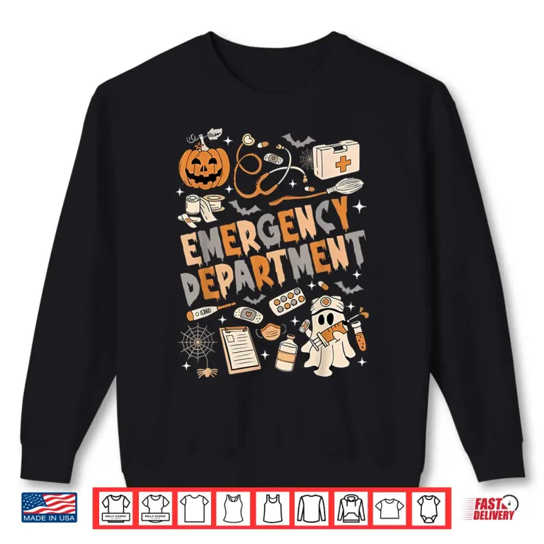 Sweatshirt Er Nurse Shirt Halloween Er Boo Crew Emergency Department Shirt