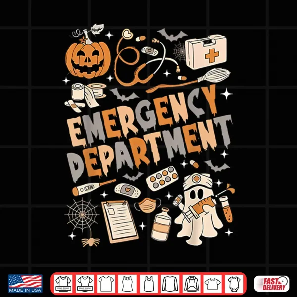 Design Er Nurse Shirt Halloween Er Boo Crew Emergency Department Shirt