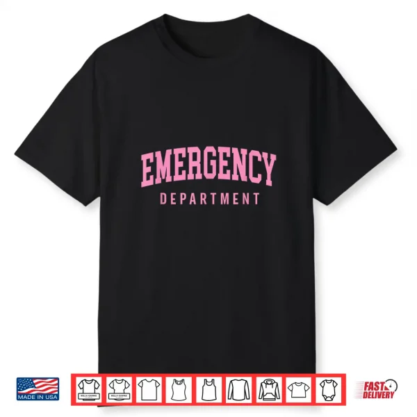 Er Nurses Emergency Department Nurses Er Doctor Retro Pink Shirt