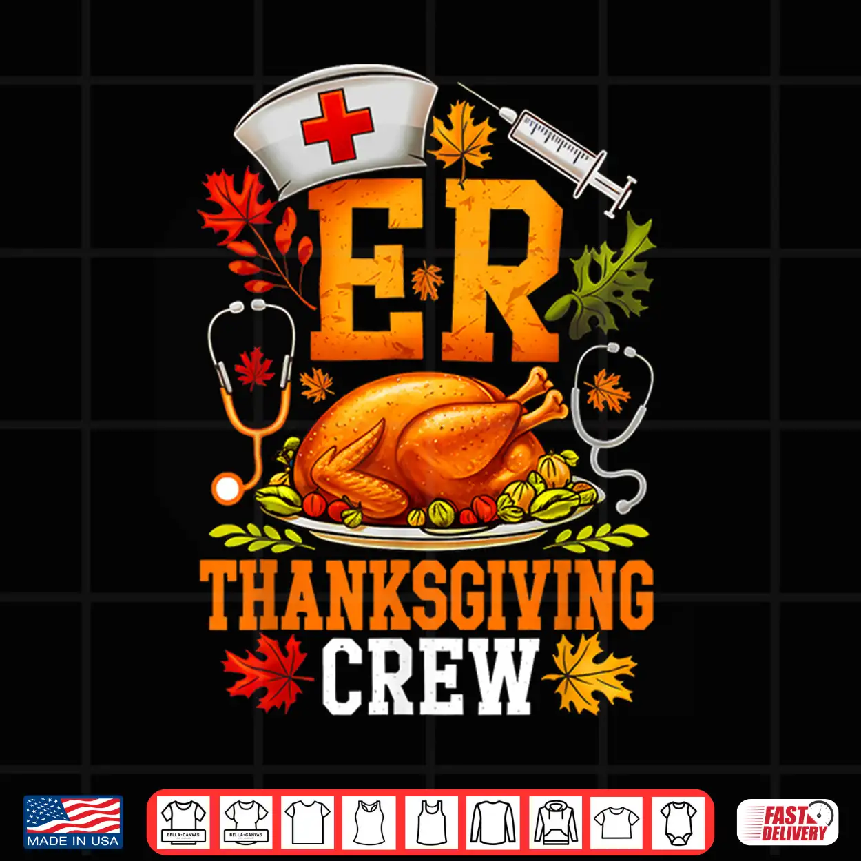 Er Thanksgiving Crew Nurse Emergency Room Registered Nursing Shirt Er Thanksgiving Crew Nurse Emergency Room Registered Nursing Shirt