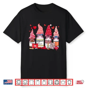 Funny Drugs & Gnome Hat Heart Icu Nurse Happy Valentines Day Shirt