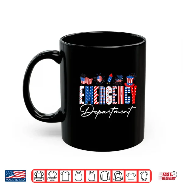 Mug Funny Emergency Department Er Nurse Usa Flag 4Th Of July Shirt