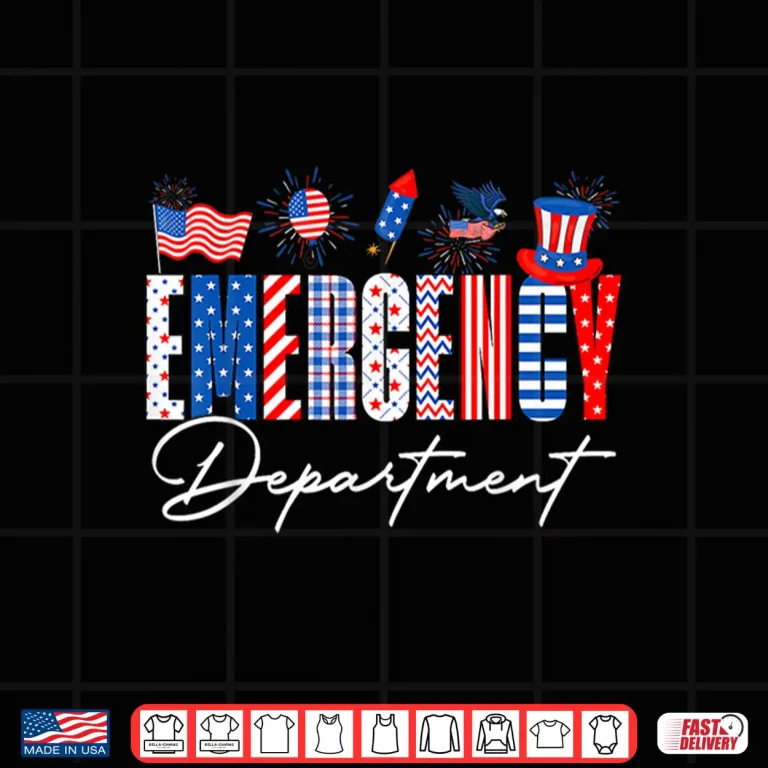 Design Funny Emergency Department Er Nurse Usa Flag 4Th Of July Shirt