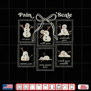 Design Preppy Coquette Pain Scale Stamps Snowmen Trauma Er Nurses Shirt