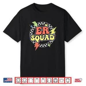 Retro Er Squad Tshirt Halloween Emergency Nurses Day Tech Shirt