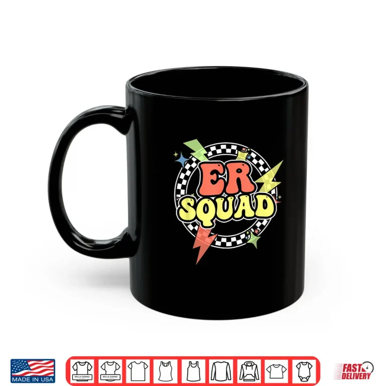 Mug Retro Er Squad Tshirt Halloween Emergency Nurses Day Tech Shirt