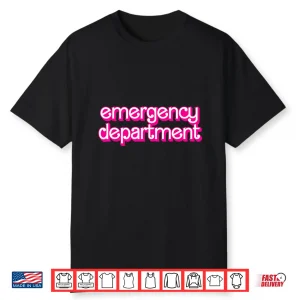 Retro Pink Emergency Department Nurses Er Doctor Shirt