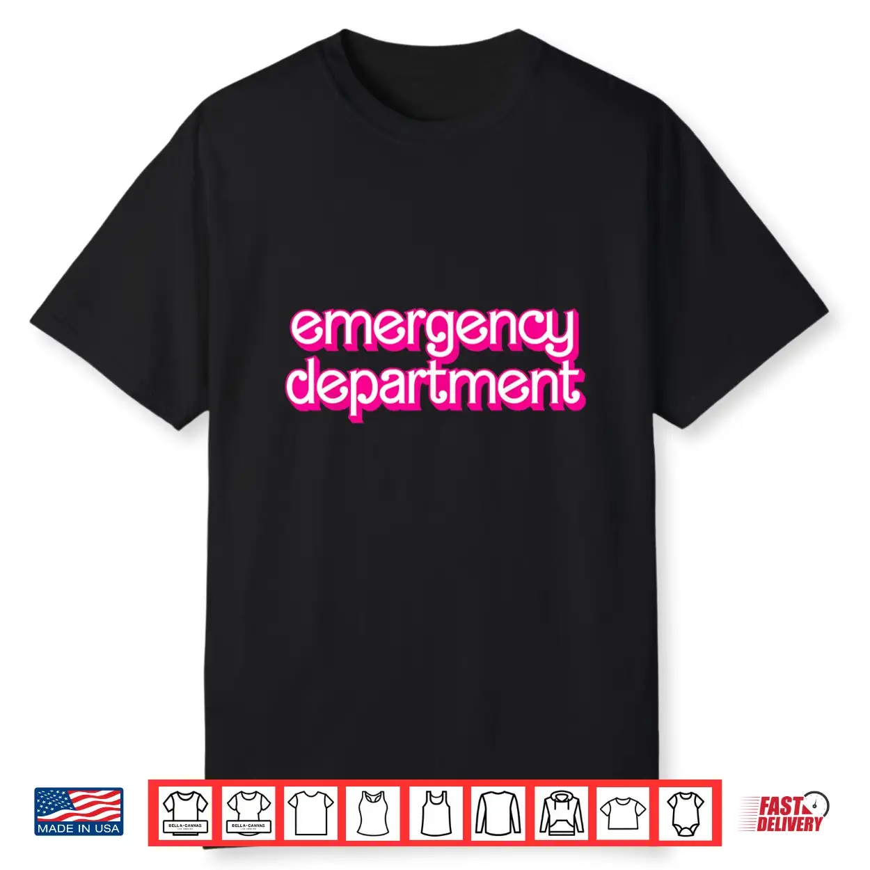 Retro Pink Emergency Department Nurses Er Doctor Shirt Retro Pink Emergency Department Nurses Er Doctor Shirt