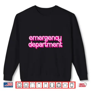 Sweatshirt Retro Pink Emergency Department Nurses Er Doctor Shirt